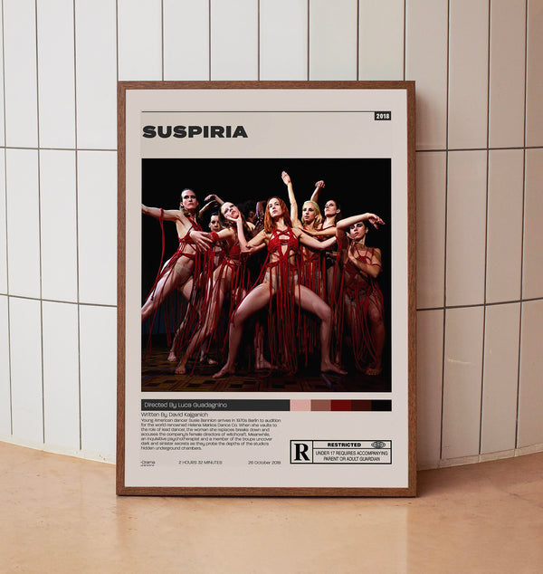 Suspiria Movie Poster, Luca Guadagnino, Minimalist Movie Poster