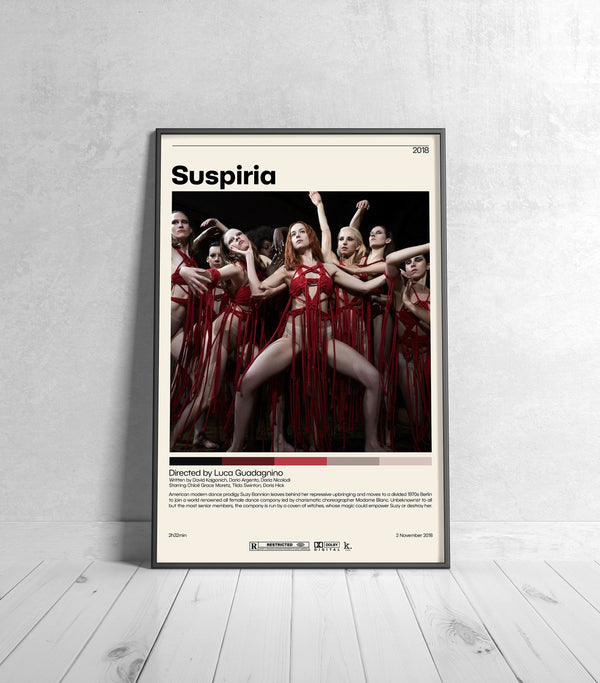 Suspiria  Luca Guadagnino Minimalist Movie Poster, Vintage Retro Art Print, Custom Poster, Wall Art Print, Home Decor 1008829765