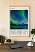 Sweden Print Wall Art Aurora Borealis Poster Stockholm Sweden  Black White Poster  Poster Art Gift 1689931488