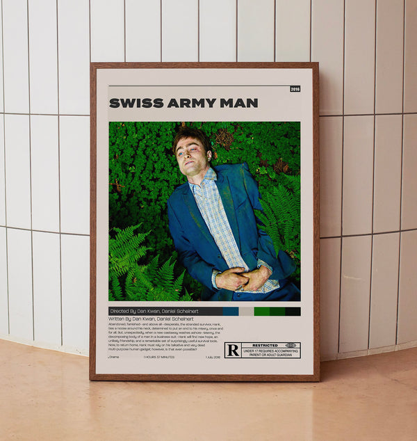 Swiss Army Man Poster, Daniel Kwan,Daniel Scheinert, Minimalist Movie Poster