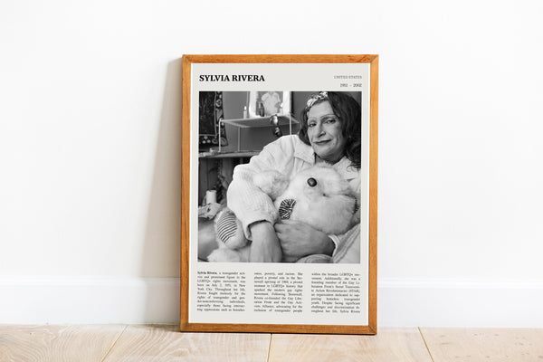 Sylvia Rivera Wall Art Drag Queen Sylvia Rivera  Poster Black White Poster  Poster Art Gift 1702498427