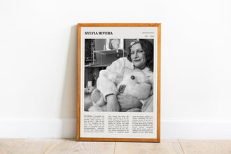 Sylvia Rivera Wall Art Drag Queen Sylvia Rivera  Poster Black White Poster  Poster Art Gift 1702498427