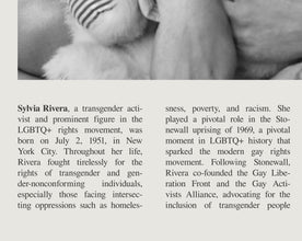 Sylvia Rivera Wall Art Drag Queen Sylvia Rivera  Poster Black White Poster  Poster Art Gift 1702498427