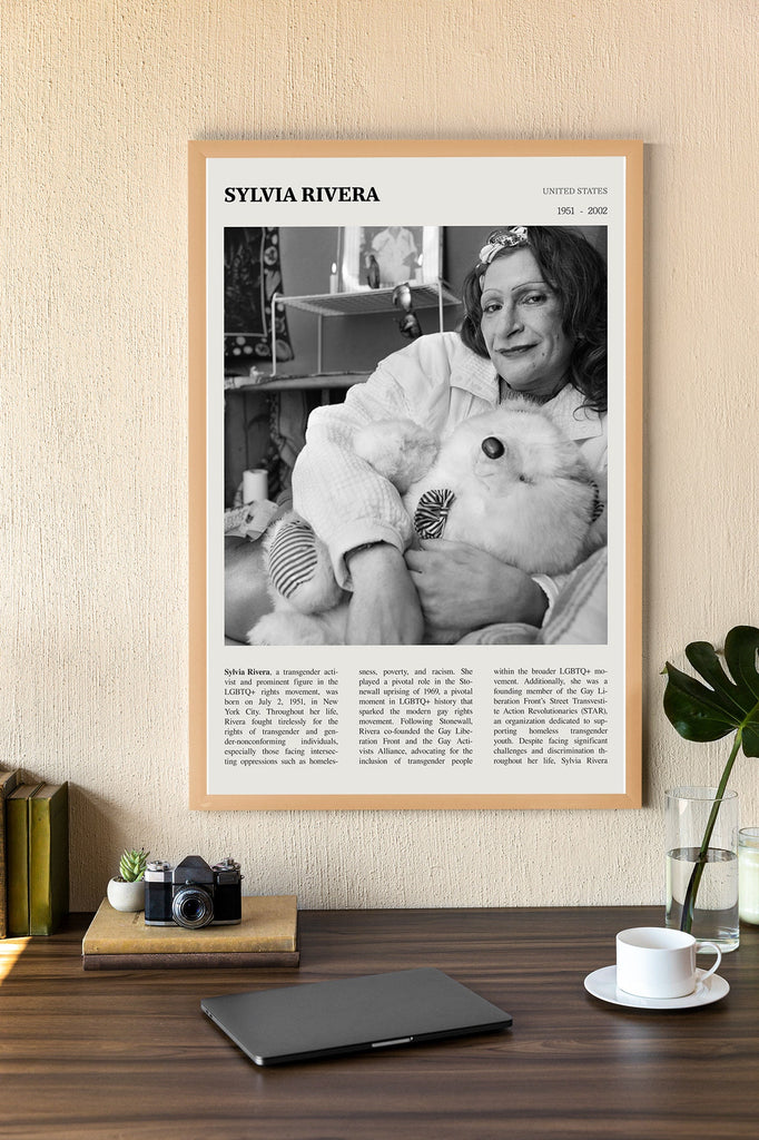 Sylvia Rivera Wall Art Drag Queen Sylvia Rivera Poster Black White Pos ...