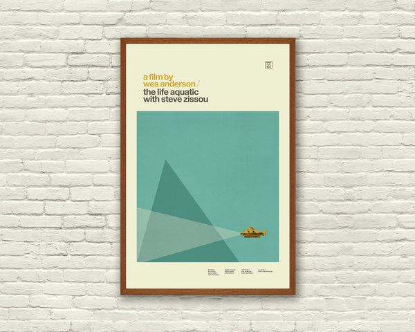 THE LIFE AQUATIC Inspired Poster, Art Print Movie Poster - Minimalist, Nautical, Triangle, Hollywood Regency, Vintage, Retro Home 112186519
