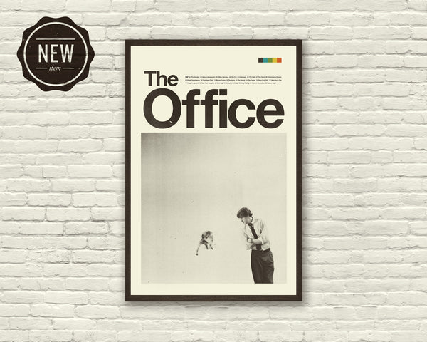 THE OFFICE Inspired Poster, Jim and Pam, Art Print - Minimalist, Helvetica, Mid-Century Modern, Black and white, Swiss, Poster 1165993503