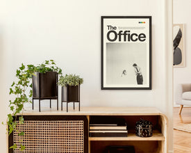 THE OFFICE Inspired Poster, Jim and Pam, Art Print - Minimalist, Helvetica, Mid-Century Modern, Black and white, Swiss, Poster 1165993503