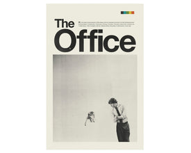 THE OFFICE Inspired Poster, Jim and Pam, Art Print - Minimalist, Helvetica, Mid-Century Modern, Black and white, Swiss, Poster 1165993503