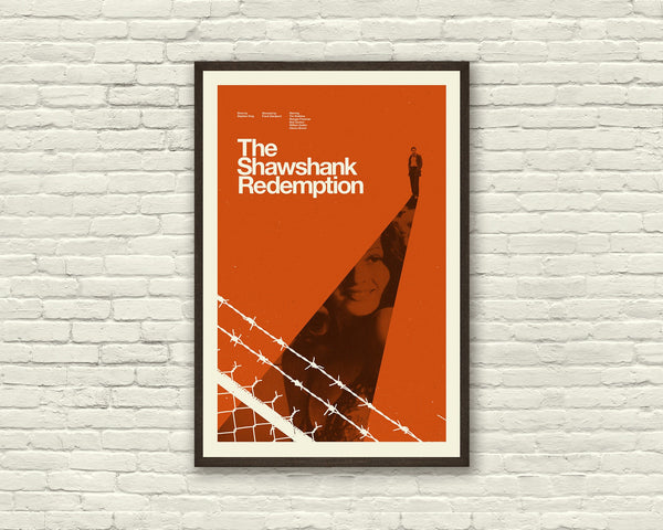 THE SHAWSHANK REDEMPTION Movie Poster, Stephen King, Art Print - Minimalist, Helvetica, Mid-Century Modern, Swiss, Office 872656953