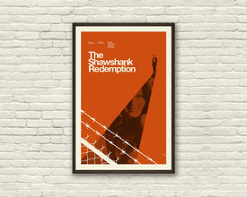 THE SHAWSHANK REDEMPTION Movie Poster, Stephen King, Art Print - Minimalist, Helvetica, Mid-Century Modern, Swiss, Office 872656953