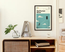 THE TRUMAN SHOW Inspired Poster - Minimalist, Mid-Century Modern, Kid's Room, Clouds, Stairs 1028914796
