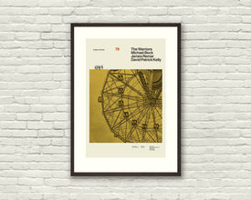 THE WARRIORS Inspired Poster, Art Print - Minimalist, Helvetica, Mid-Century Modern, Yellow, ferris wheel, Swiss, Coney Island 743355693
