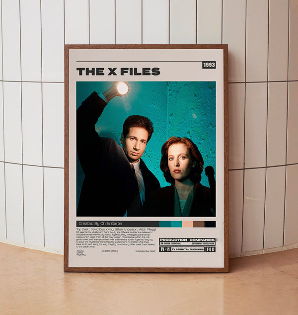 THE X-FILES, Chris Carter, Minimalist Tv Series, Vintage Retro Art Print,Custom Poster