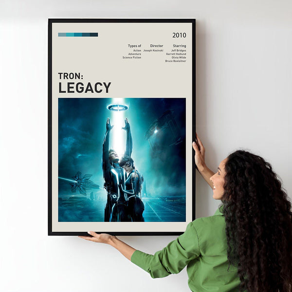 TRON Legacy Movie Poster  Minimalist  Midcentury Poster  Wall Art Print  Retro Movie Poster 1731426600