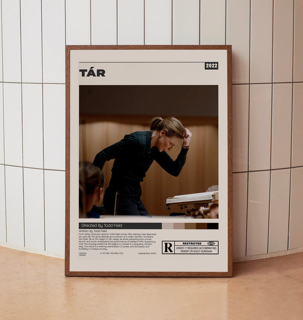 Tár Movie Poster, Todd Field, Minimalist Movie Poster, Vintage Retro Art Print