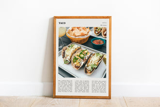 Taco Wall Art Mexican Food Poster  Kitchen Bar Pub Taco Food Mexico Poster  Poster Art Gift 1702129659