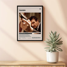 Taken Poster, Pierre Morel, Minimalist Movie Poster
