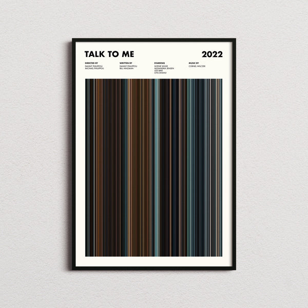 Talk To Me Movie Barcode Print, Talk To Me Print, Talk To Me Poster, Talk To Me Wall Art, Talk To Me Art Print, Talk To Me Frames 1627711982