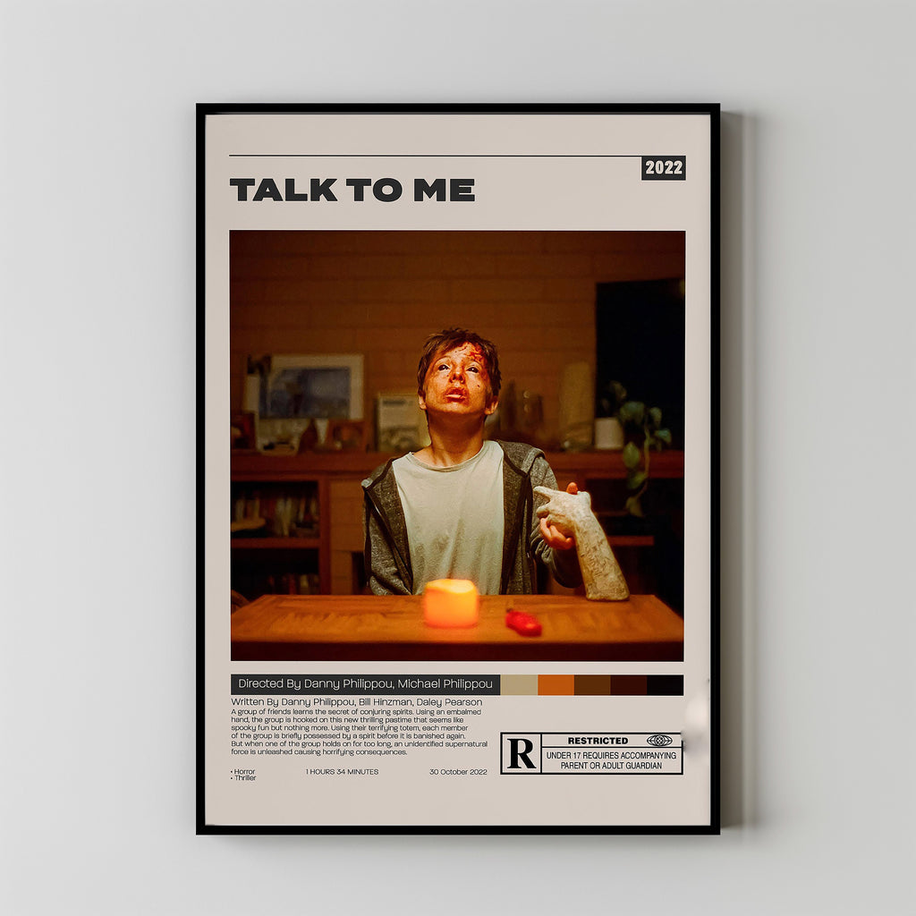 Danny R Poster Talk to Me Poster, Danny Philippou, Minimalist Movie Poster, Vintage R ...
