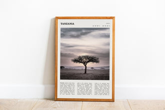 Tanzania Wall Art Africa  Poster Tanzania Africa Black White Poster  Poster Art Gift 1684185166