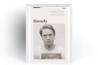 Ted Bundy Mugshot Poster Wall Art Serial Killer Quote Theodore Robert Bundy True Crime  Poster Art Gift 1564393983