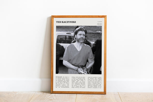 Ted Kaczynski Wall Art Poster Black White Ted Theodore Kaczynski Poster  Poster Art Gift 1649934213 1301