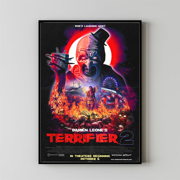 Terrifier 2 Movie Poster 2023 FilmRoom Decor Wall ArtPoster GiftCanvas prints 2