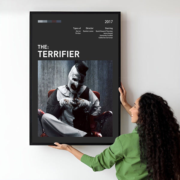 Terrifier Movie Poster  Minimalist  Midcentury Poster  Wall Art Print  Retro Movie Poster 1733506976 - Copy