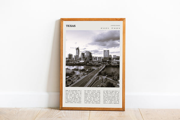 Texas Wall Art  Poster Texas Black White Poster  Poster Art Gift 1680872202
