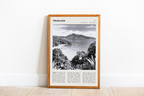 Thailand Bangkok Wall Art  Poster Thailand Bangkok Black White Poster  Poster Art Gift 1684185900