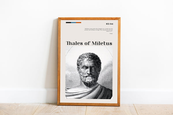Thales of Miletus Wall Art Poster Thales of Miletus Vintage Antique Poster Fine Art  Poster Art Gift 1626307912 4959