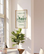 Thanks For Coming Print Vintage Sailor Poster Trendy Beachy Decor Cute Quote Art Green Aesthetic Apartment Wall Art  Wall Art 1 Print 1557381515