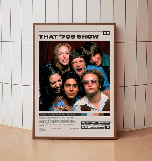 That '70s Show Poster, Mila Kunis, Minimalist Tv Series, Vintage Retro Art Print