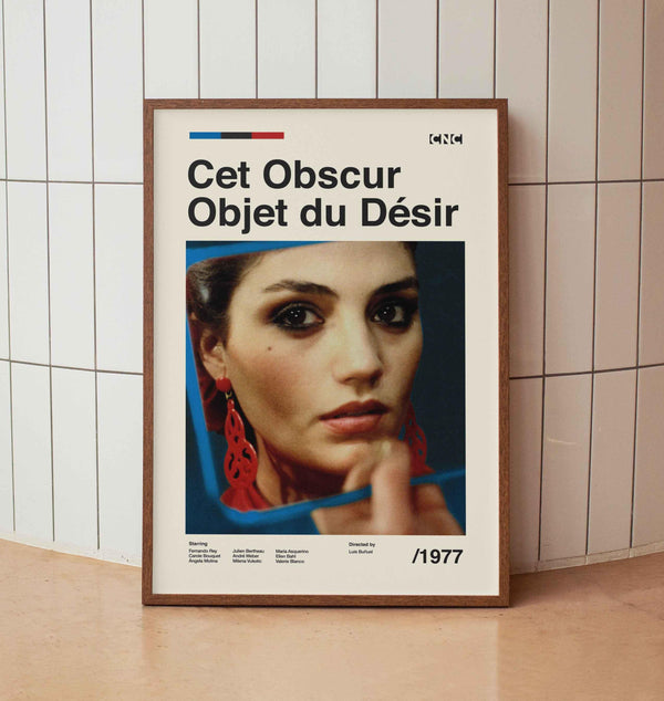 That Obscure Object of Desire Vintage Movie Poster - Luis Buñuel - Minimalist Midcentury Wall Art Print 1690334974