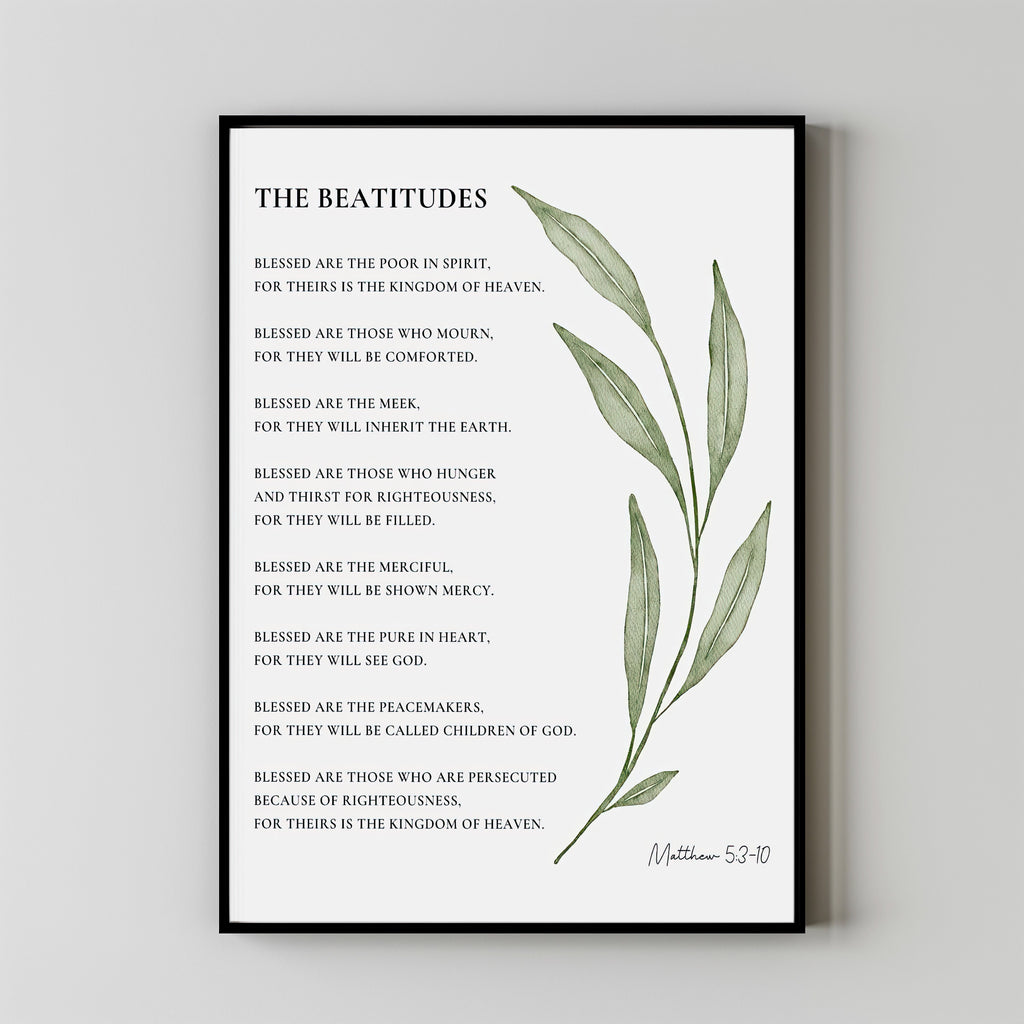 The Beatitudes Wall Art Matthew 53 10 Christian Blessings Bible Verse The beatitudes wall art matthew 53 10 christian blessings bible verse