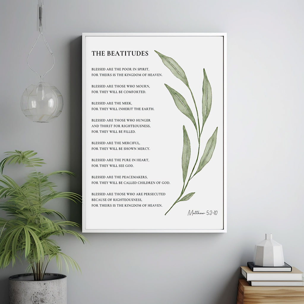 The Beatitudes Wall Art Matthew 53 10 Christian Blessings Bible Verse The beatitudes wall art matthew 53 10 christian blessings bible verse