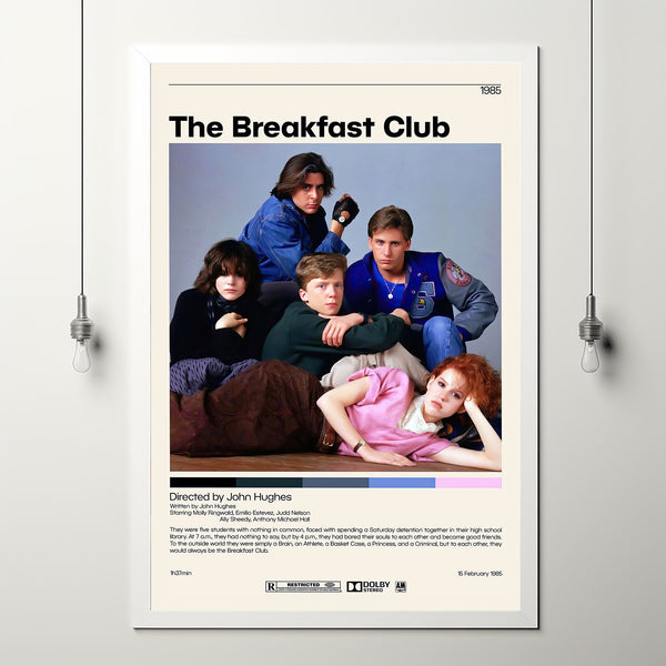 The Breakfast Club  John Hughes, Minimalist Movie Poster, Vintage Retro Art Print, Custom Poster, Wall Art Print, Home Decor
