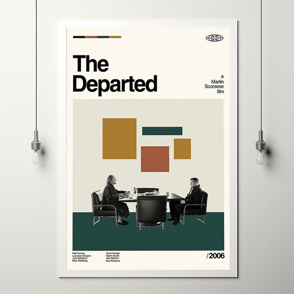 The Departed Poster, Wall Art, Room Decor, Retro Movie Poster, Vintage Poster, Retro Poster, Minimalist Art, Modern Art, Wall Decor