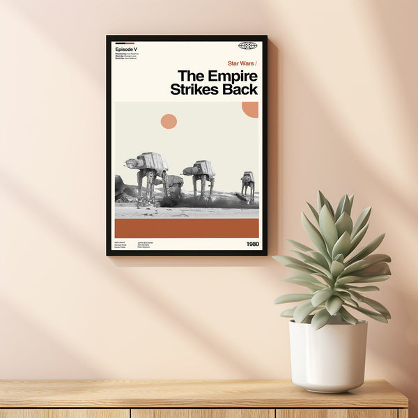 The Empire Strikes Back Poster, Music Poster, Mid Century Art, Minimalist Art, Retro Poster, Vintage Poster, Wall Decor, Living Room Decor (5)