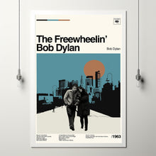 The Freewheelin Poster, Bob Dylan, Vintage Modern, Album Cover Poster, Minimalist Art, High Quality, Wall Art, Modern Vintage