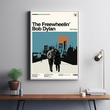 The Freewheelin Poster, Bob Dylan, Vintage Modern, Album Cover Poster, Minimalist Art, High Quality, Wall Art, Modern Vintage