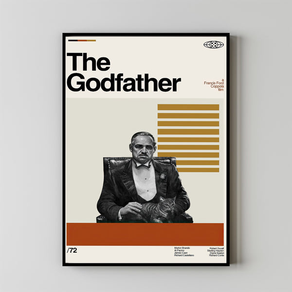 The Godfather Movie Poster, Album Film Poster, Mid Century Art, Minimalist Art, Retro Poster, Vintage Poster, Wall Decor, Living Room Decor