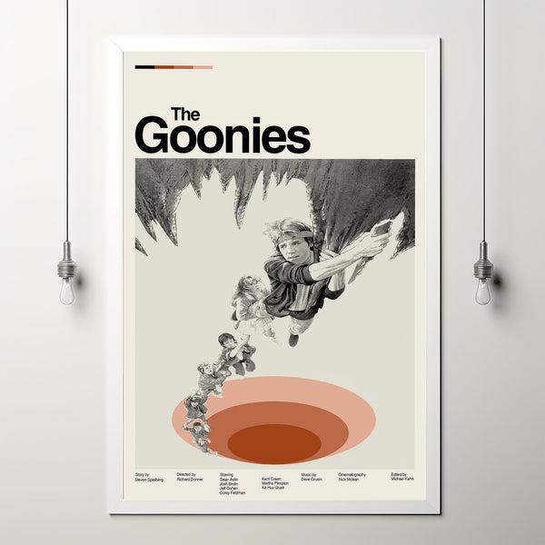 The Goonies Movie, Steven Spielberg, Minimalist Art, High Quality, Custom Print, Cityscape Poster, Illustration Art, Modern Vintage