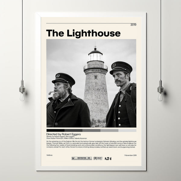 The Lighthouse Movie Poster  Robert Eggers, Robert Pattinson Minimalist Movie Poster, Vintage Retro Art Print, Custom Poster, Wall Art
