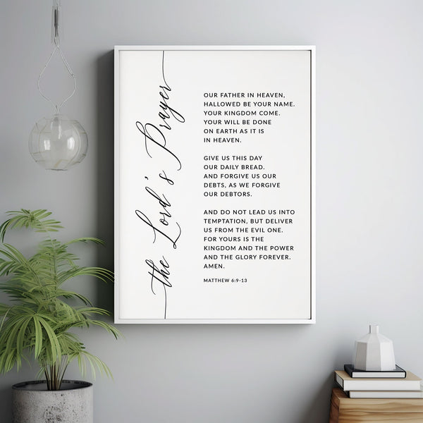 The Lord's Prayer KJV Matthew 6:9-13 Bible Verse | Modern Christian Sc ...