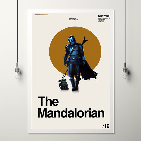 The Mandalorian Movie Poster, Vintage Poster, Minimalist Art, Midcentury Art, Home Art, Album Cover Poster, Poster Print Wall Art