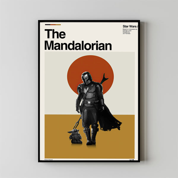 The Mandalorian Movie, Jon Favreau, Star Wars, Vintage Retro Art, Retro Movie, Movie Poster, Modern Art, Minimalist Art, Midcentury Art