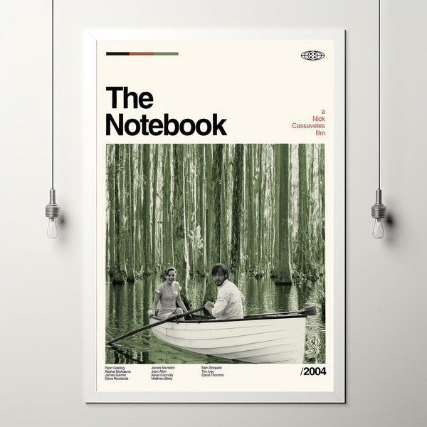 The Notebook Movie Poster, Minimalist Movie Poster, Retro Movie Poster, Vintage inspired, Midcentury Art, Wall Decor, Gifts for him