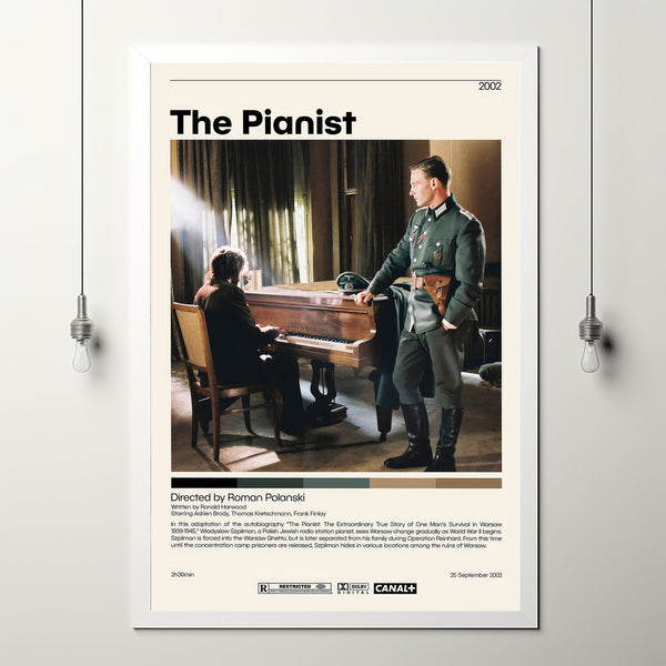 The Pianist   Roman Polanski, Minimalist Movie Poster, Vintage Retro Art Print, Custom Poster, Wall Art Print, Home Decor