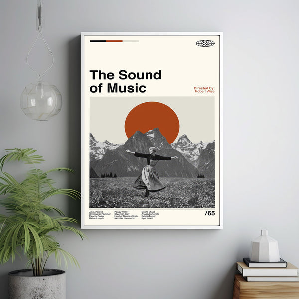 The Sound Of Music Retro Movie - Movie Poster - Retro Modern Art - Minimalist Art - Midcentury Art - Vintage Poster - Wall Decor